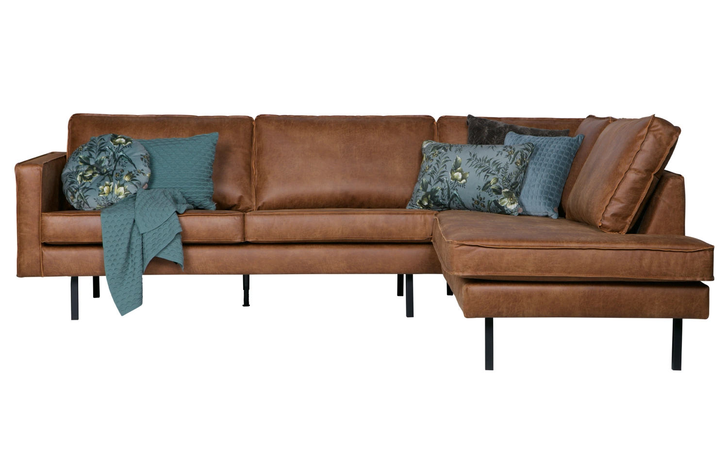 Hoekbank Rodeo rechts (cognac) huren? Huur bij KeyPro meubelhuur!