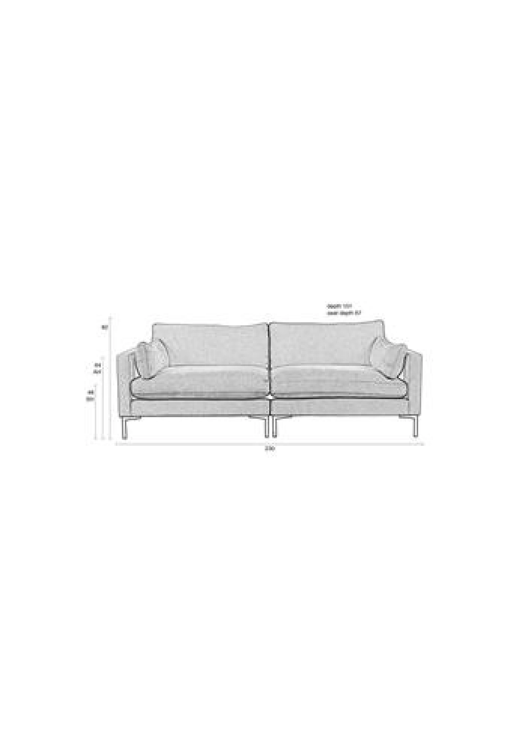 Sofa Summer 3-seater (Latte) mieten? Mieten Sie bei KeyPro Möbelverleih!