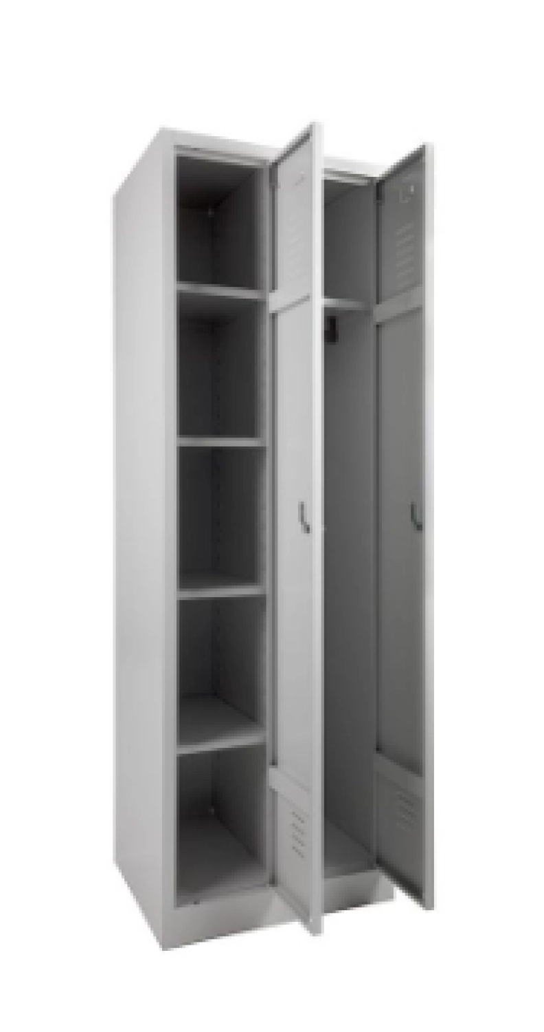 Lockerkast 2 drs (grijs) huren? Huur bij KeyPro meubelhuur!