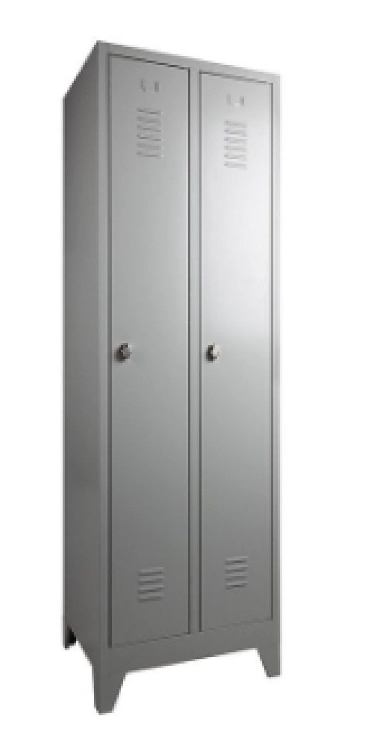 Lockerkast op poten 2 drs (grijs) huren? Huur bij KeyPro meubelhuur!