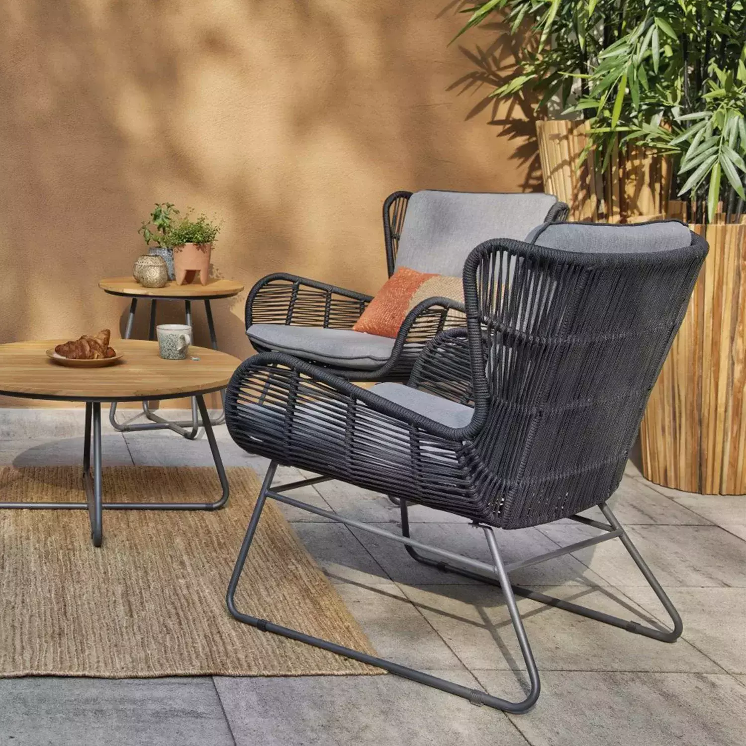 Tuinstoel Grace (antraciet) huren? Huur bij KeyPro meubelhuur!