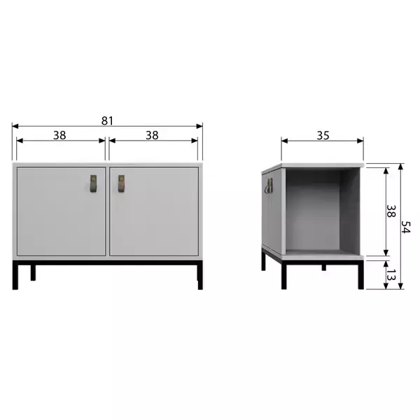 Kast Lower Case (betongrijs) huren? Huur bij KeyPro meubelhuur!