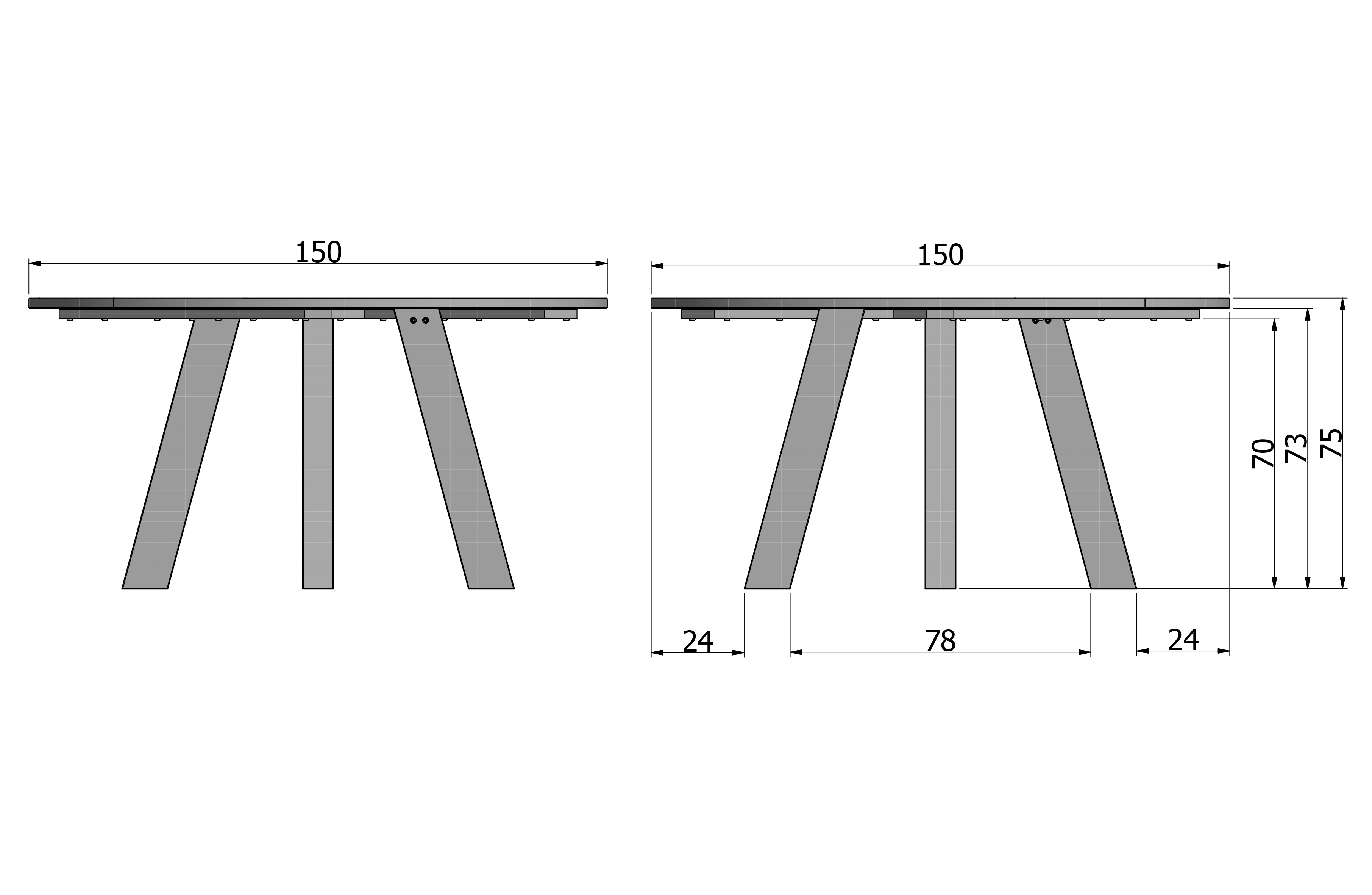 Rent a Dining table Rhonda XL (black)? Rent at KeyPro furniture rental!