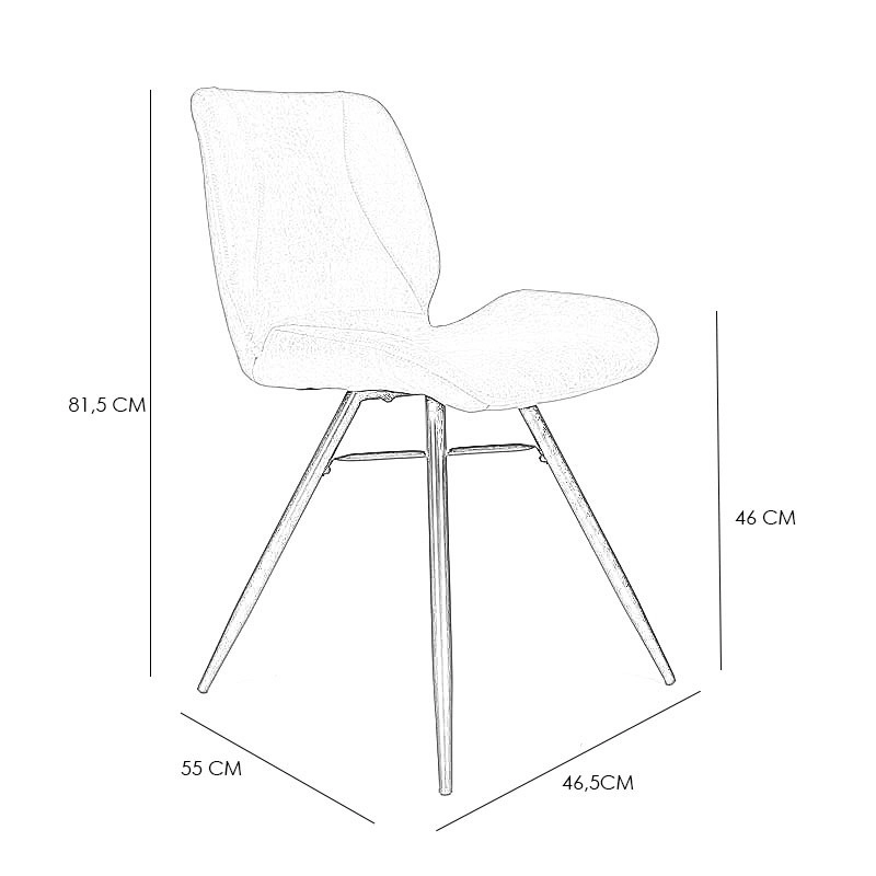 Rent a Dining chair Miami (anthracite)? Rent at KeyPro furniture rental!