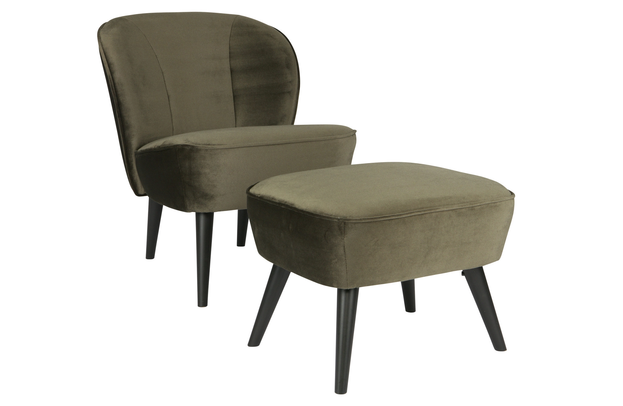 Fauteuil Sara velvet (warm groen) huren? Huur bij KeyPro meubelhuur!