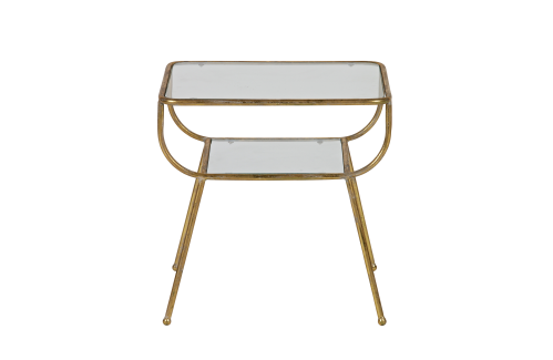 Rent a Side table Amazing metal/glass (antique brass)? Rent at KeyPro furniture rental!