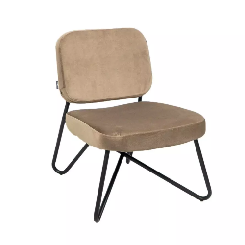 Fauteuil Julia fluweel (taupe) huren? Huur bij KeyPro meubelhuur!