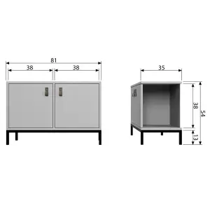 Kast Lower Case (betongrijs) huren? Huur bij KeyPro meubelhuur!