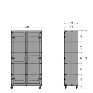 Kleiderschrank Elon 2drs. (weiß) mieten? Mieten Sie bei KeyPro Möbelverleih!