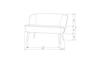 Rent a Sofa Sara velvet (pink)? Rent at KeyPro furniture rental!