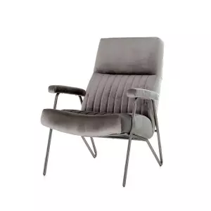 Rent a Armchair William velvet (grey)? Rent at KeyPro furniture rental!