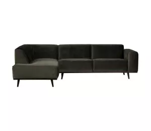 Rent a Corner sofa Statement left velvet (green)? Rent at KeyPro furniture rental!