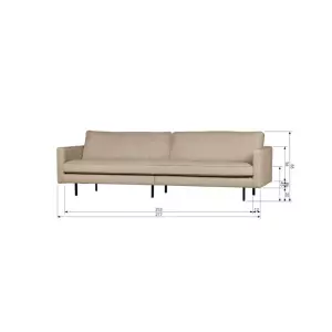 Rent a Sofa 3 seater Rodeo stretched (sahara)? Rent at KeyPro furniture rental!